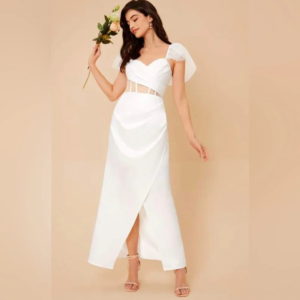 Mesh Ruffle Wedding Dress $26 XL - Picture 7 of 7